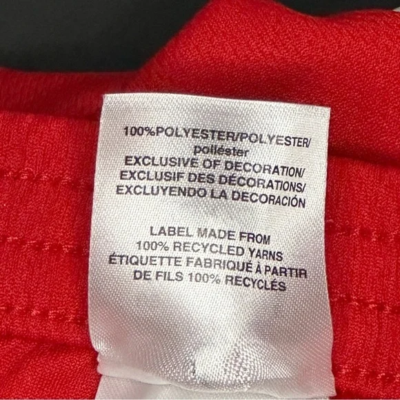 Adidas Boys' Athletic Shorts Size 6 Red Elastic Waistband - Picture 9 of 9